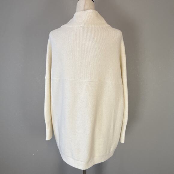 Free People Womens Ottoman Slouchy Tunic Sweater Size XS Ribbed Ecru Ivory Knit - Picture 4 of 8